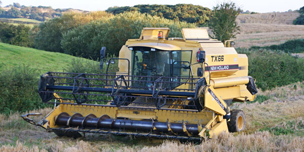 Photo of a combine harvester